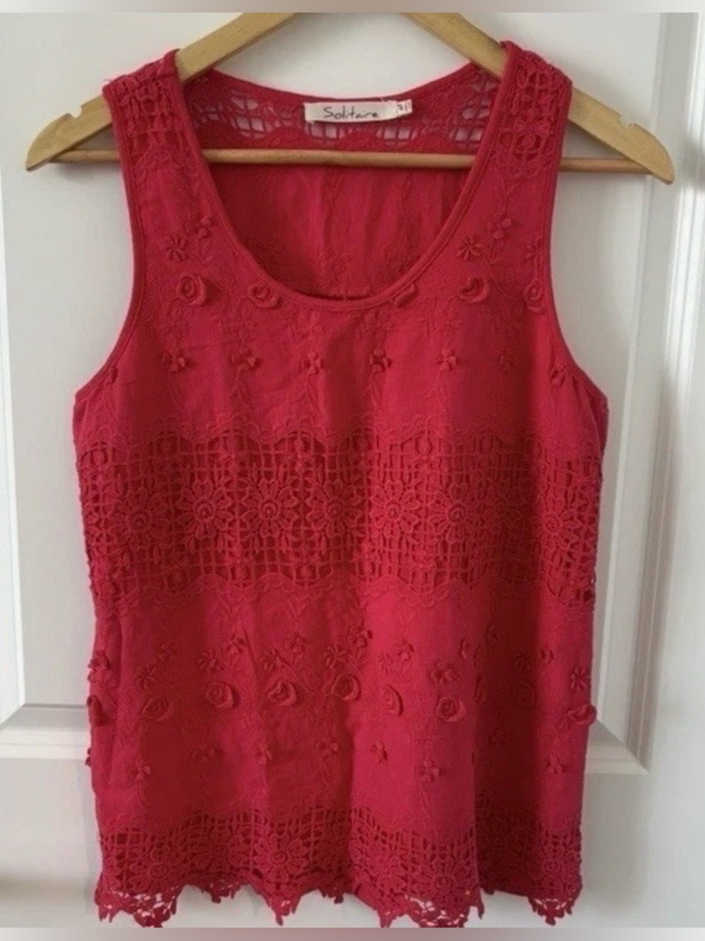 Solitaire x Anthropologie | Crochet Blouse Tank Top Size M